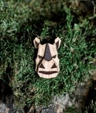 Nosorožec - drevená brošňa